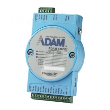 Real-Time EtherNet/IP I/O modul ADAM-6160EI, 6 relé výstupov