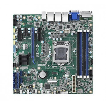 Priemyselná serverová MicroATX zákl. doska ASMB-586 s LGA 1151, 8.gen. Intel Core/Xeon E, DDR4, 4xPCIe, 13xUSB, 8xSATA3, 4x/2xLAN, IPMI