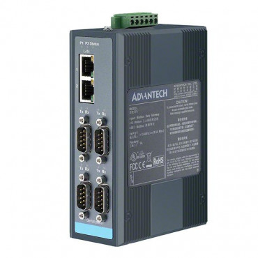 Brána Modbus 4xRS232/422/485 DB9 2xLAN RJ45 EKI-1224