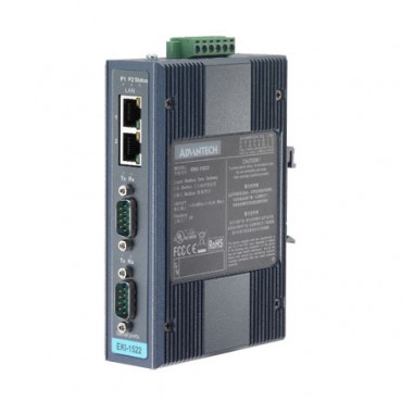 Sériový server 2xRS232/422/485 DB9 2xLAN RJ45 EKI-1522I s rozšírenými pracovnými teplotami