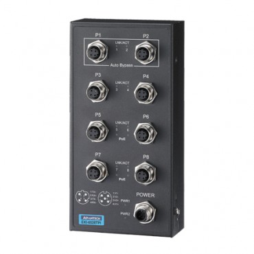 8-portový EN50155 priemyselný PoE switch EKI-6528TPI s rozšírenými pracovnými teplotami