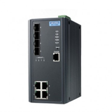 Priemyselný manažovateľný switch EKI-7708E-4F s 4xFE, 4xSFP