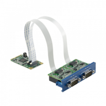 PCM-24D2R2, iDoor rozširujúci modul, 2 izolované porty RS-232, mPCIe, DB9