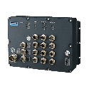 Priemyselný manažovateľný EN50155 switch EKI-9512P-LV, 8x GbE M12 s PoE/PoE+, 4x GbE M12, 24V/36V/48 VDC