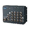 Priemyselný manažovateľný EN50155 switch EKI-9516P-HV, 12x GbE M12 s PoE/PoE+, 4x GbE M12, 72V/96V/110 VDC