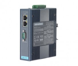 Sériový server 1xRS232/422/485 DB9 2xLAN RJ45 EKI-1521CI izolovaný s rozšírenými pracovnými teplotami