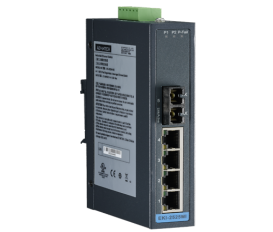 5-portový priemyselný switch EKI-2525MI s 1x SC multi-mode optickým portom a s rozšírenými pracovnými teplotami -40~75°C