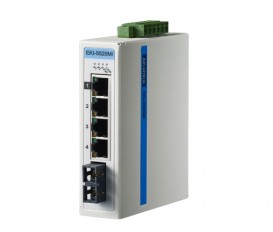 5-portový ProView switch EKI-5525MI s 1 multi-mode SC optickým portom pre a rozšírenými pracovnými teplotami