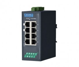 8-portový priemyselný manažovateľný switch EKI-5528-PNMA, 8x FE RJ45, PROFINET a rozšírenými pracovnými teplotami