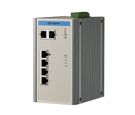 6-portový priemyselný ProView PoE switch EKI-5624P s 2 gigabitovými ethernet portami