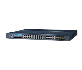 28-portový gigabitový IEC61850-3 priemyselný manažovateľný switch EKI-9228G-8CMI s napájaním 48DC